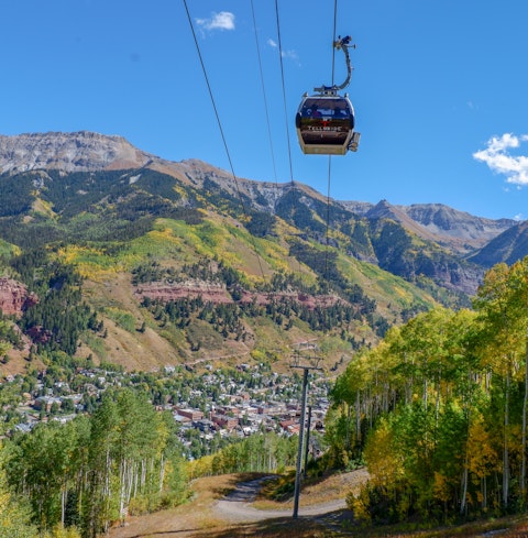 View Telluride from above with a ride on the chair lift