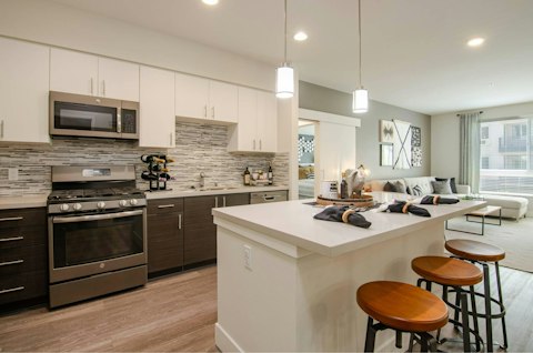 Cook and socialise across one bright, connected space