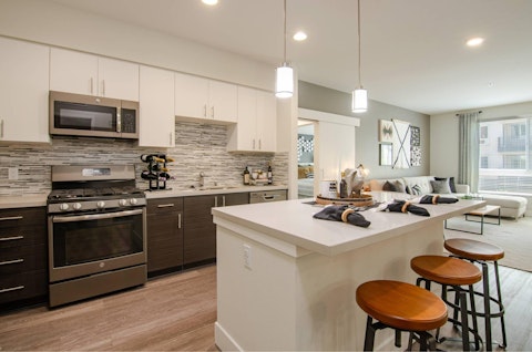 Cook and socialise across one bright, connected space