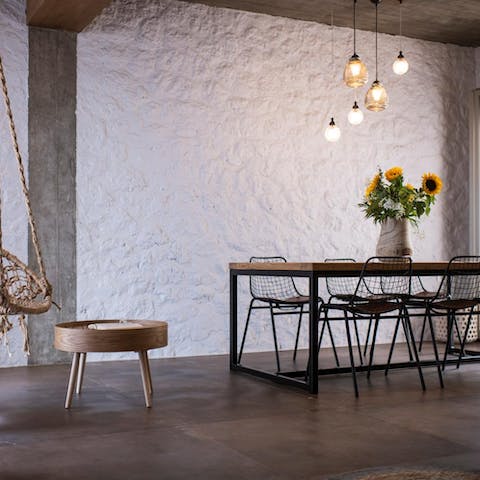 Set the table for an atmospheric evening meal