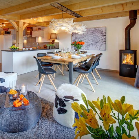 Cosy up by the wood burner after a day in the great outdoors