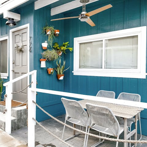 Enjoy alfresco dinners on the front porch