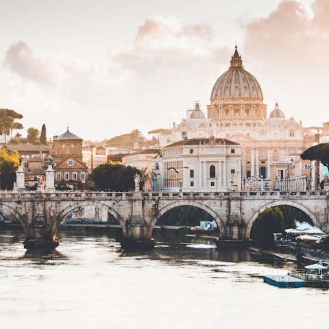 Discover  Rome's gems, including the Spanish Steps, a short stroll away