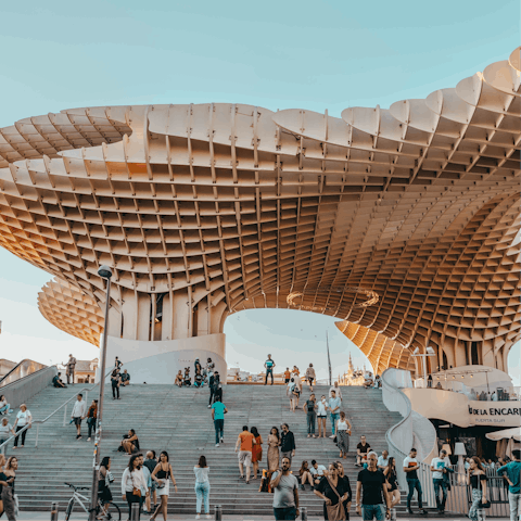 Visit La Setas, the largest wooden structure in the world, just 600 metres away