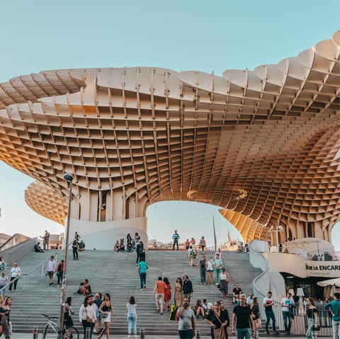 Visit La Setas, the largest wooden structure in the world, just 600 metres away