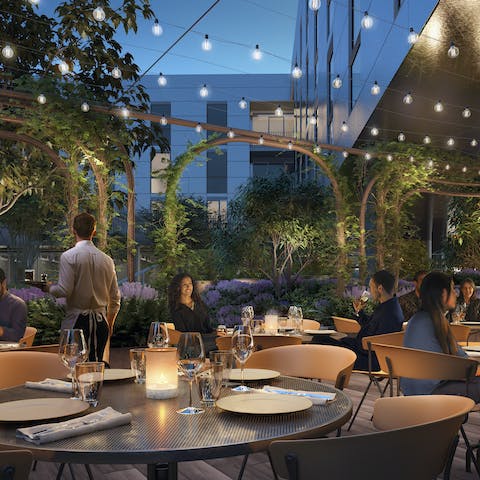 Treat yourself to dinner at the on-site restaurant when you're not in the mood to cook