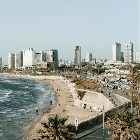 Stay just a five-minute walk away from the beach