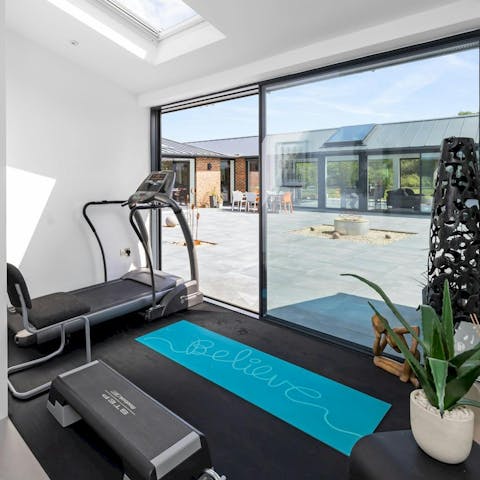 Enjoy an energising workout or yoga session