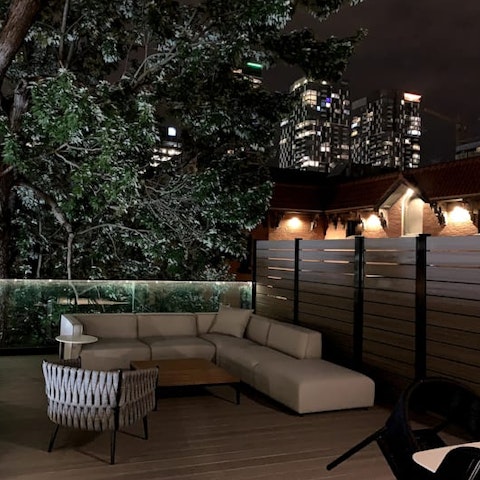 Enjoy a glass of wine on the private rooftop terrace