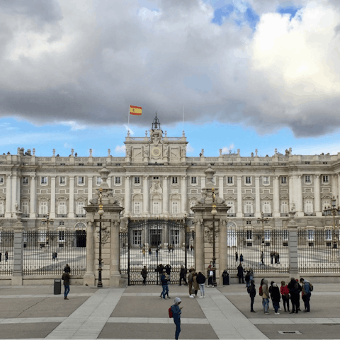 Visit the Grand Palace of Madrid, a twenty-minute walk away