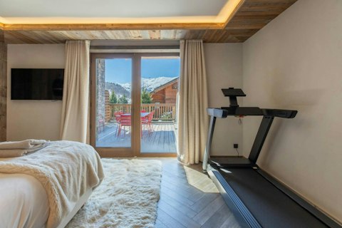 Keep up with your fitness on the in-room treadmill