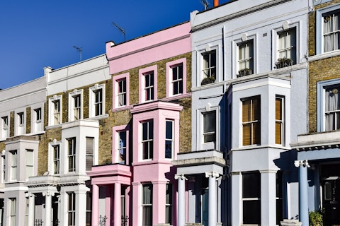 Wander Notting Hill's pastel townhouses and independent boutiques, a short stroll away