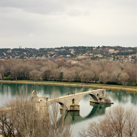 Drive 50 kilometres to Avignon, lovely for a road trip in Provence