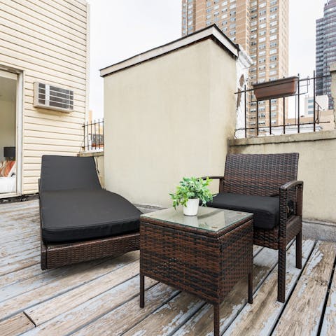 Catch the sunshine on the terrace