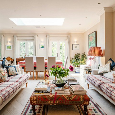 Settle into a living area made for living