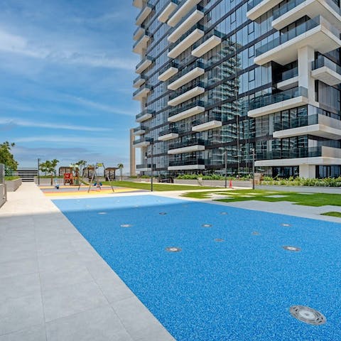 Cool off with a dip in the communal pool