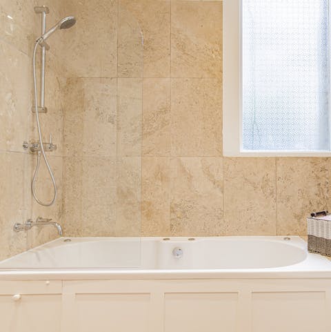 Enjoy a luxurious soak after a day of sightseeing