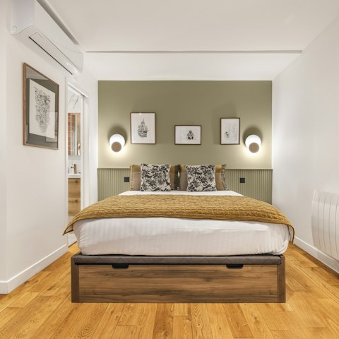 Bank a good night's sleep in the stylish bedroom area