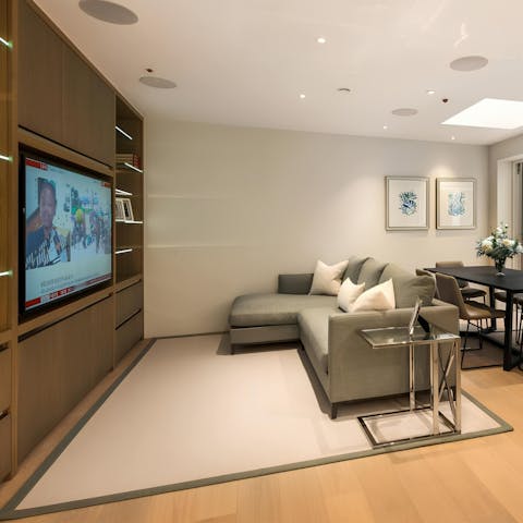 Curl up with a movie in the TV room