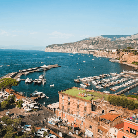 Stroll around Sorrento's seafront, a short walk away
