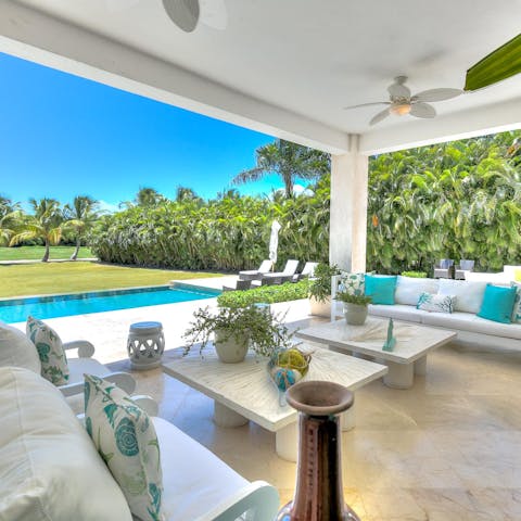Settle down with your morning coffee and a good book in your outdoor living area
