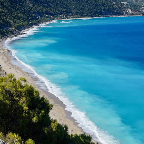 Sun yourself on Afteli Beach, a short drive from the villa
