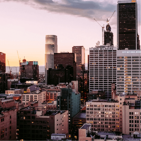 Browse the art galleries of Downtown LA, a fifteen-minute drive away