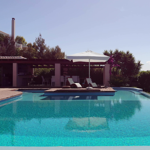 Swim in one of two private infinity pools