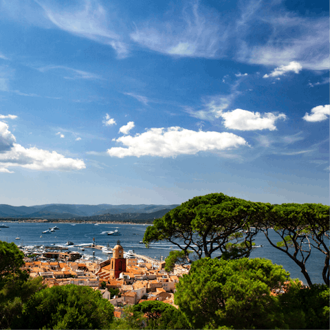 Drive into the heart of Saint-Tropez and stroll around the La Ponche quarter