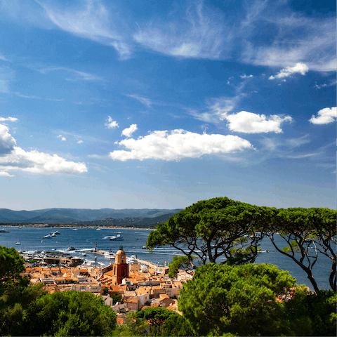 Drive into the heart of Saint-Tropez and stroll around the La Ponche quarter