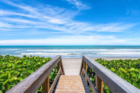 Stroll along Melbourne Beach, just footsteps away