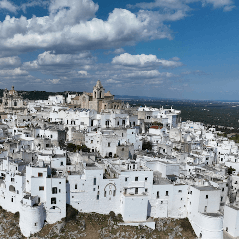 Take a day trip to Ostuni, known for its historic whitewashed old town