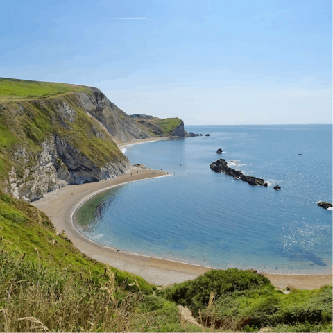 Explore the stunning Jurassic Coast, a short drive away