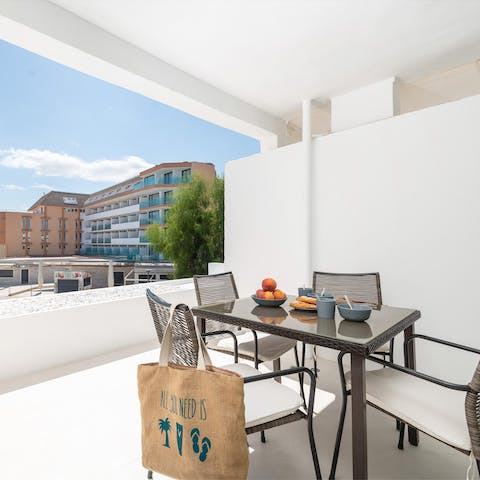 Take your breakfast out on the soothing, sea-facing terrace