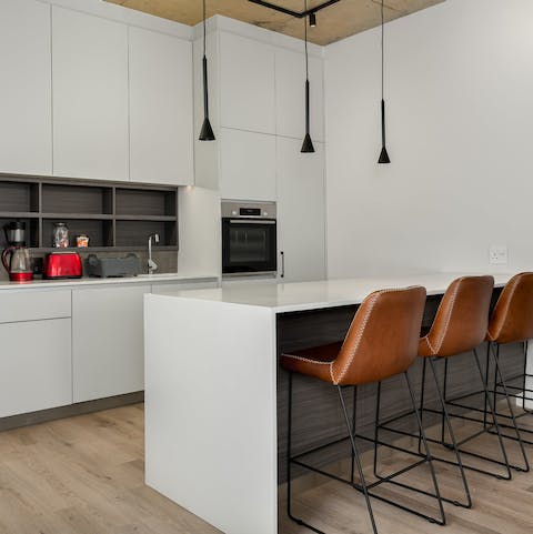 Cook some malva pudding in the modern kitchen