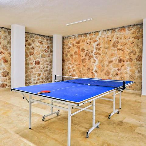 Practice your forehands and backhands during table tennis