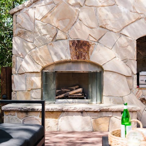 Enjoy the outdoor fire at any time of year