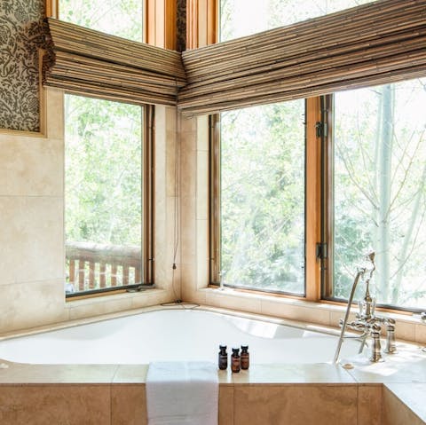 Soak away your troubles in the master bath