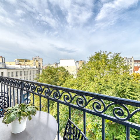 Sip your morning coffee on the balcony