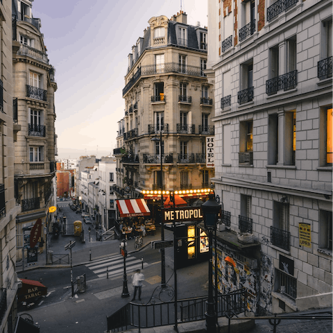 Explore Paris from your location in the lively 10th arrondissement