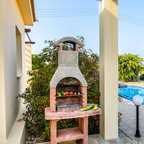 Fire up the barbecue for a grilled feast of vegetables and octopus