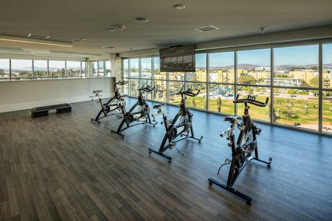 Enjoy a mood-boosting cardio session in the on-site gym