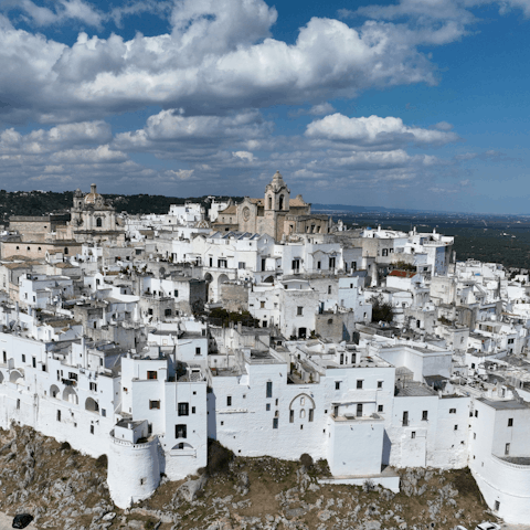 Take a drive to the majestic hilltop city of Ostuni