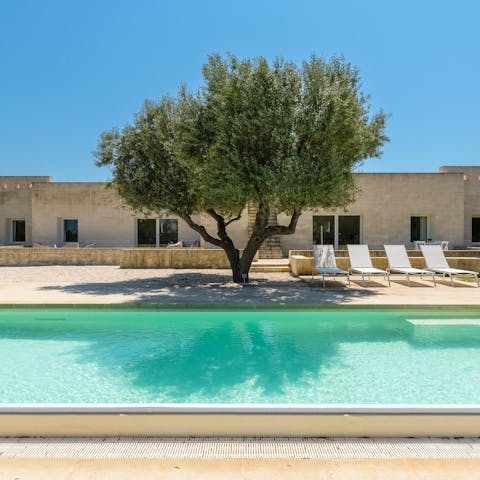 Spend blissful days lounging by the private pool