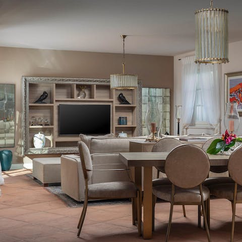 Sink into one of the plush sofas with a good book