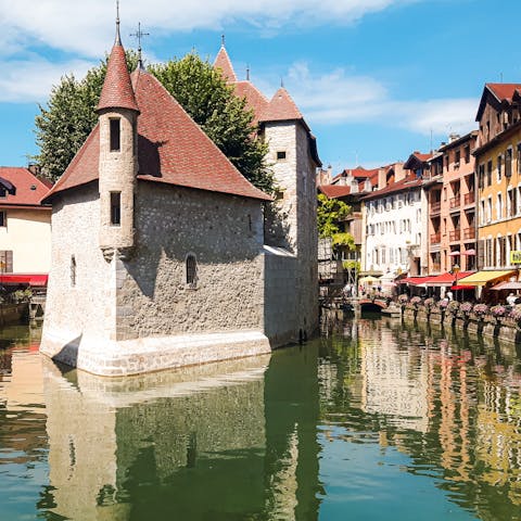 Explore Annecy's Old Town – it's less than a kilometre away