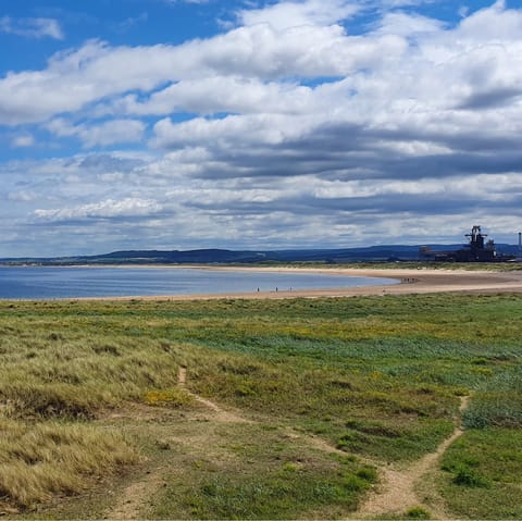 Wander the full length of Redcar Beach, starting five minutes' walk from the home