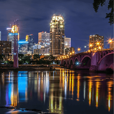 Explore Downtown Minneapolis, a twenty-minute walk or a five-minute drive from this home