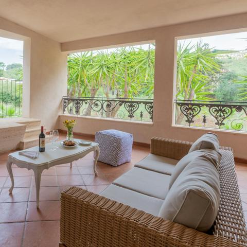 Enjoy a peaceful moment on the secluded terrace