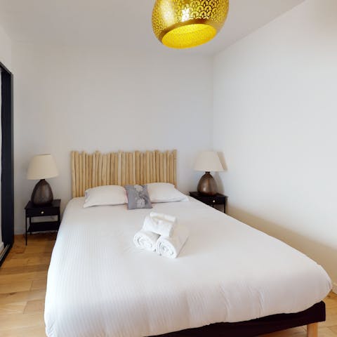 Get a good night's sleep in one of the plush bedrooms